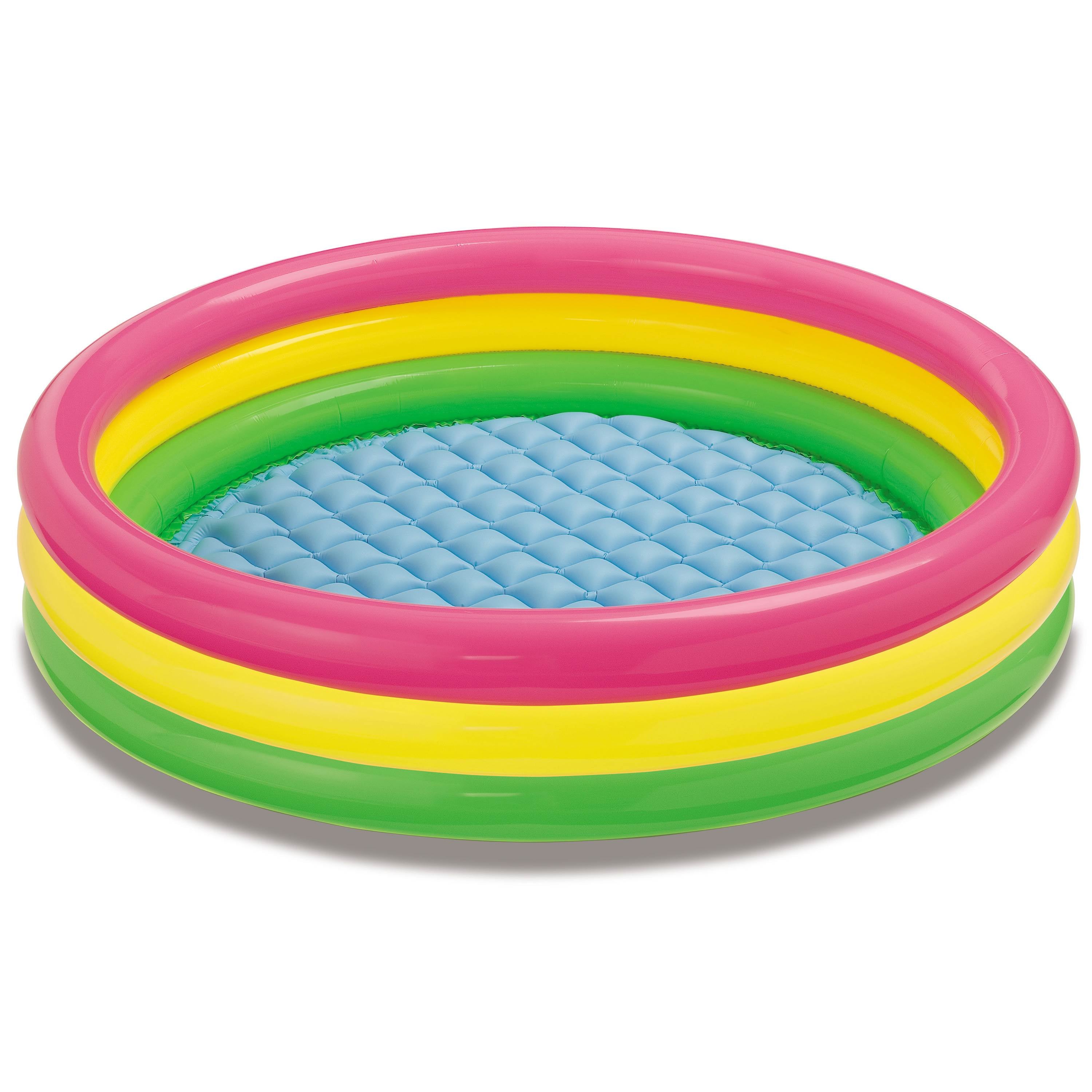 Intex 58x13" Inflatable Sunset Pool and 221" Racing Water Slide w/ 2 Surf Riders - VMInnovations