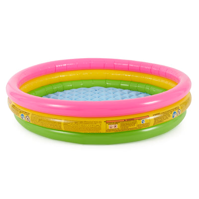 Intex Inflatable Sunset Glow Kiddie Pool with Multi-Colored Fun Ballz, 100 Pack