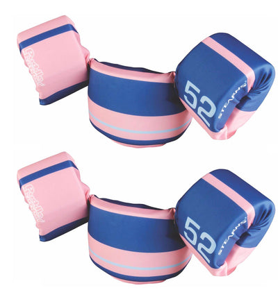 (2) COLEMAN Stearns Kids Puddle Jumper Swimming Life Jackets | Tahiti Pink Blue