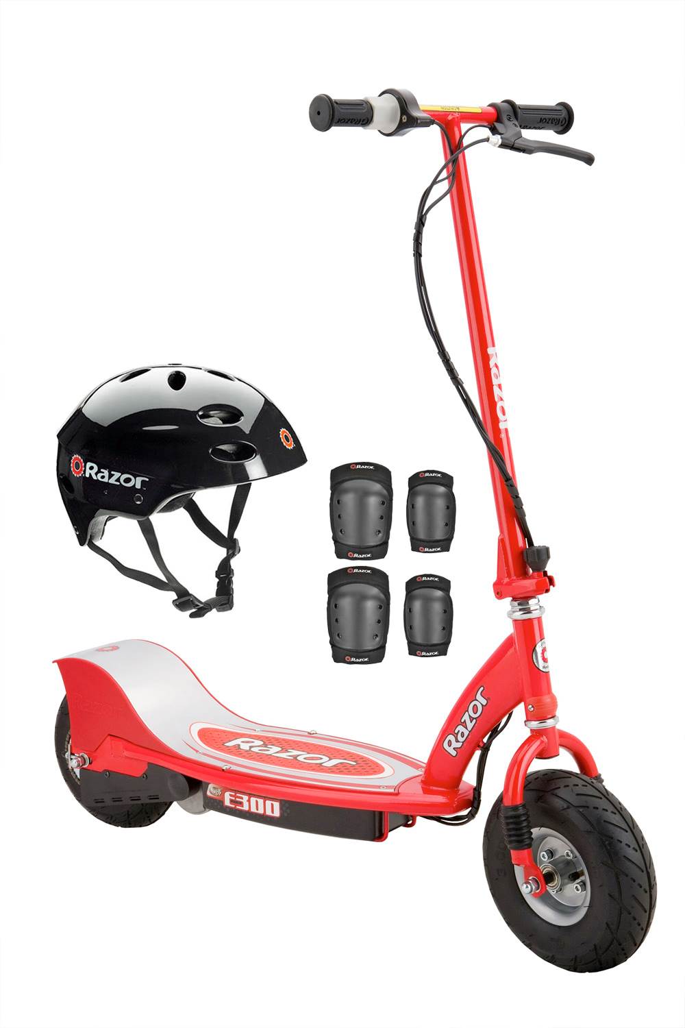 Razor E300 Electric 24-Volt Motorized Kids Scooter with Helmet and Safety Pads