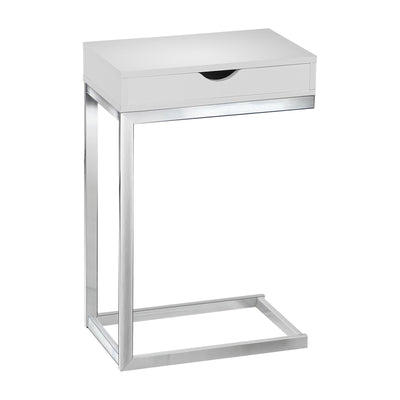 Monarch Specialties Accent End Table with Drawer, Glossy White (4 Pack)