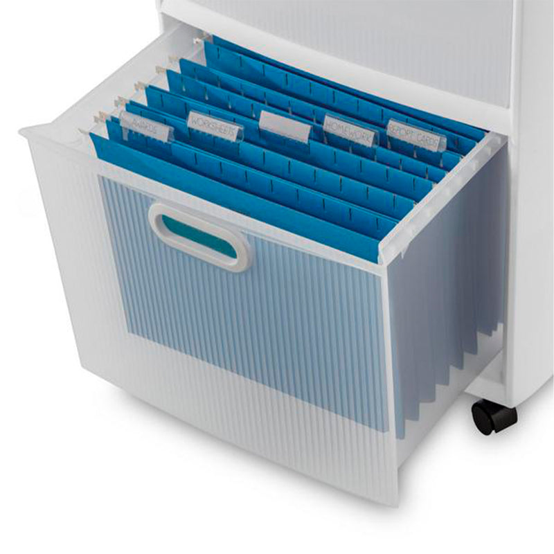 Sterilite Ultra 2 Drawer Filing Storage Cart, Plastic Rolling Organizer, 2 Pack