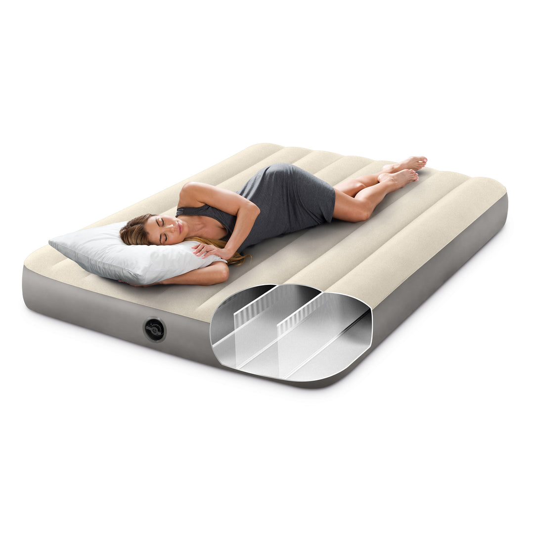 Intex Dura-Beam Standard Series Single Height Inflatable Airbed, Full (Open Box) - VMInnovations
