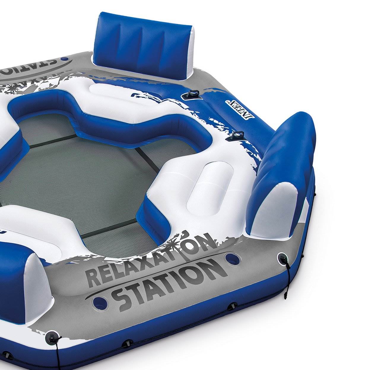 Intex Pacific Paradise Relaxation Station Lounge 4-Person River Tube Raft (Used)