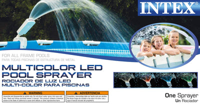 INTEX LED Pool Sprayer w/ Multi-Color Lights– Above-Ground Frame Pool (Open Box) - VMInnovations