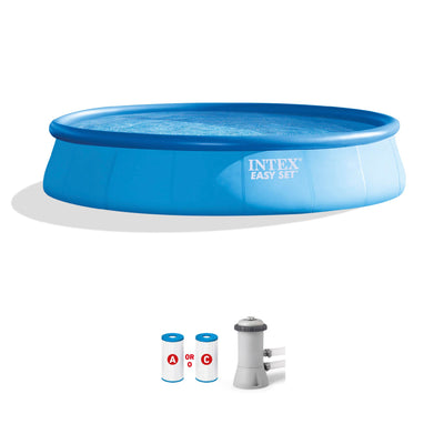 Intex 15' x 33" Easy Set Above Ground Pool & 530 GPH Filter Pump (Lightly Used) - VMInnovations