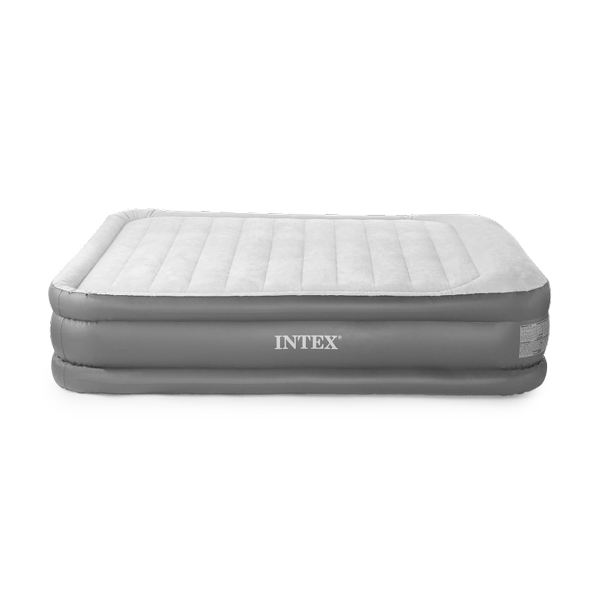 Intex 64435E Fiber-Tech Deluxe Pillow Rest Raised Air Bed with Pump, Queen