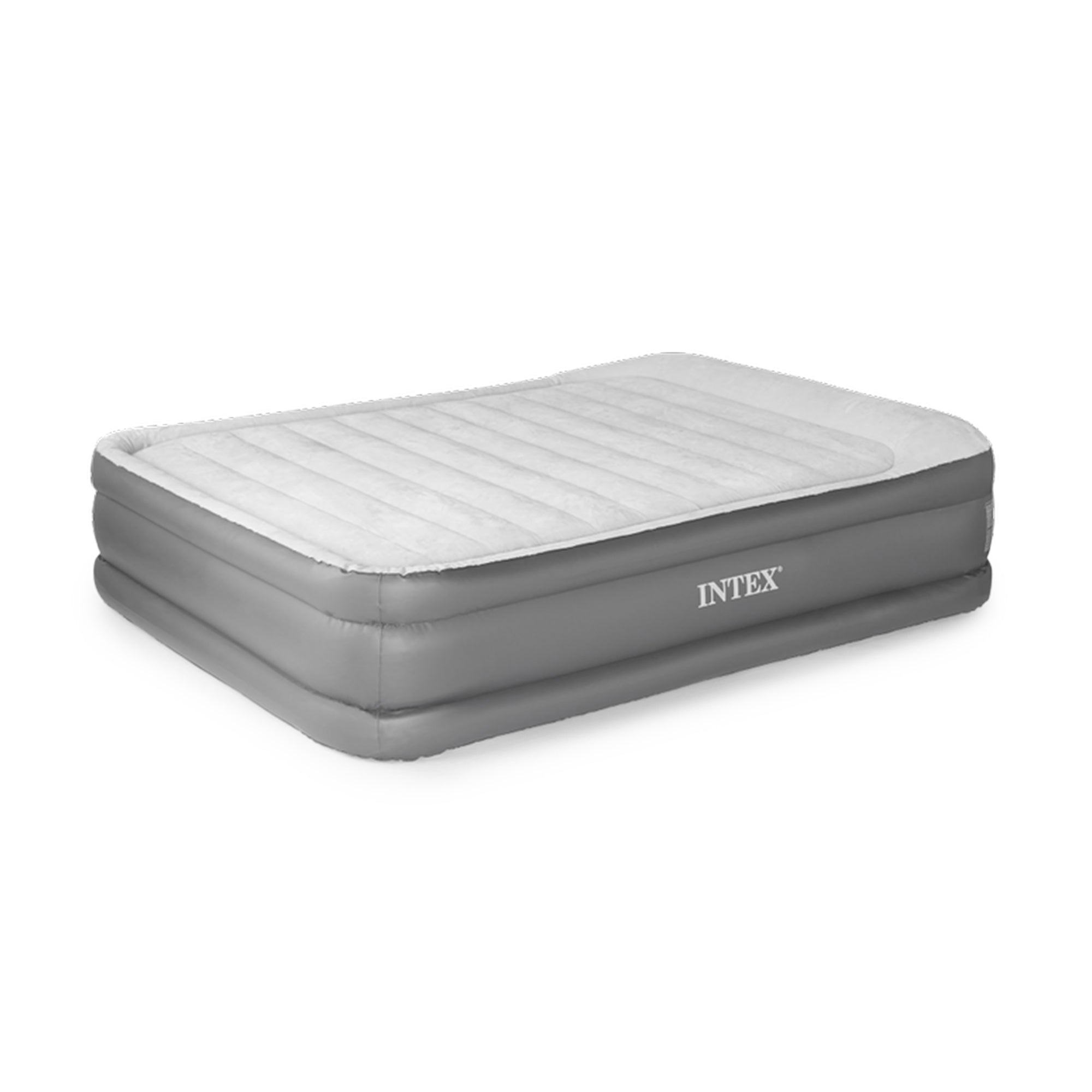 Intex 64435E Fiber-Tech Deluxe Pillow Rest Raised Air Bed with Pump, Queen