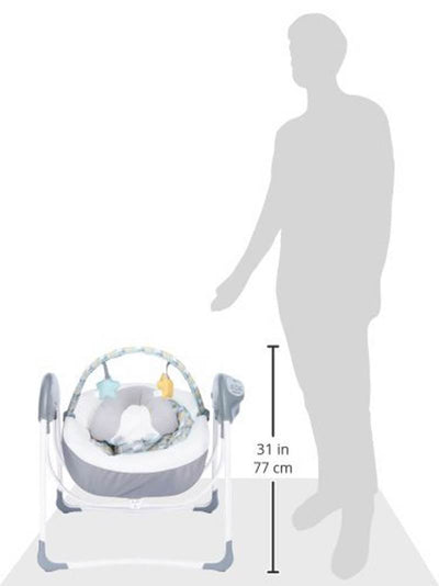 Graco Glider Petite LX Baby/Infant Swing with Mobile Toys, Botany (Open Box)