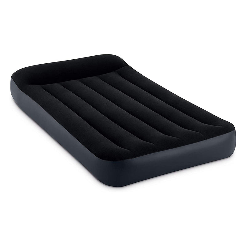 Intex Dura Pillow Rest Classic Blow Up Air Bed with Built In Pump, Twin (Used)