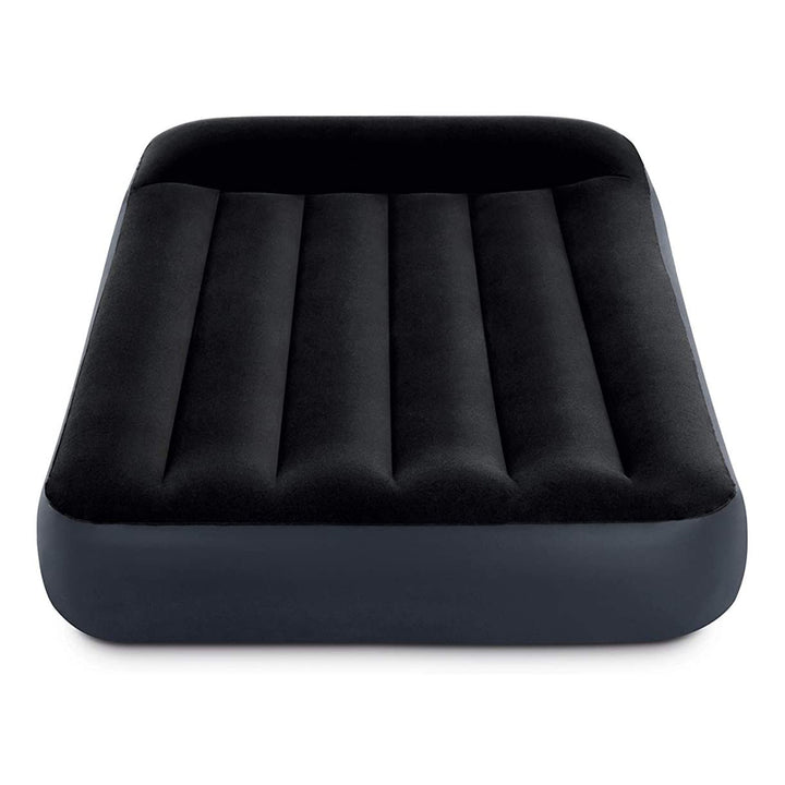 Intex Dura Pillow Rest Blow Up Mattress Air Bed Built In Pump, Twin (Open Box)