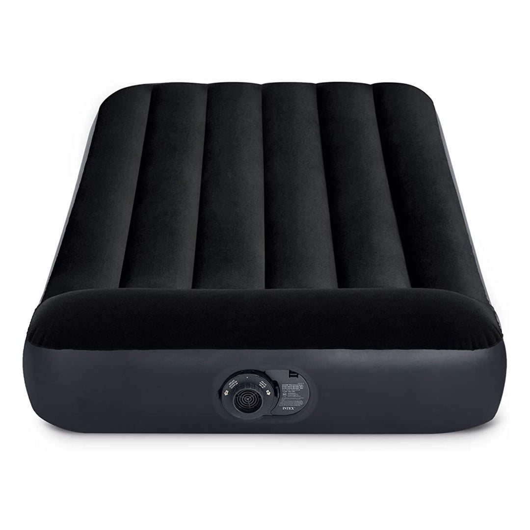 Intex Dura Pillow Rest Blow Up Mattress Air Bed Built In Pump, Twin (Open Box)