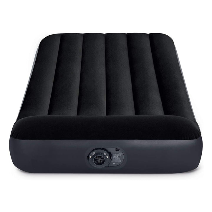 Intex Dura Pillow Rest Blow Up Mattress Air Bed Built In Pump, Twin (Open Box)