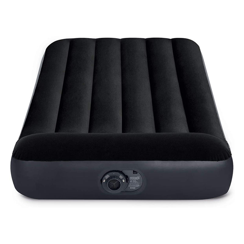 Intex Dura Pillow Rest Classic Blow Up Air Bed with Built In Pump, Twin (Used)