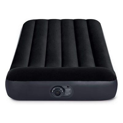 Intex Dura Pillow Rest Blow Up Mattress Air Bed Built In Pump, Twin (Open Box)