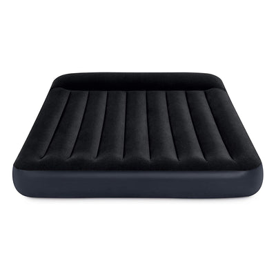 Intex Dura Beam Pillow Rest Airbed Mattress with Built-In Pump, Queen (Open Box)