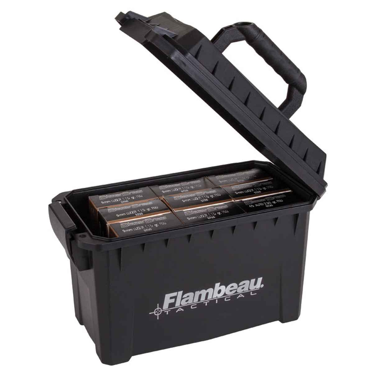 Flambeau Outdoors 6415SB Portable Waterproof Compact Ammo Can Storage, Black - VMInnovations