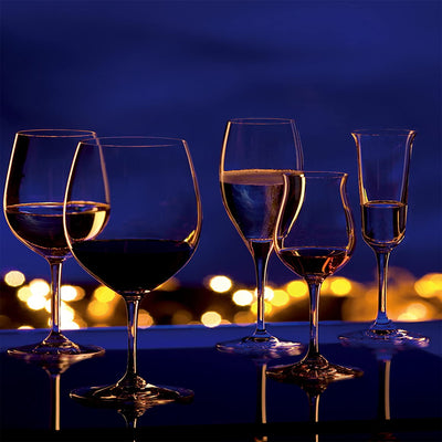 Riedel 5.6oz Vinum Champagne & Wine Flute Crystal Glass Set, 2 Pack (Open Box)