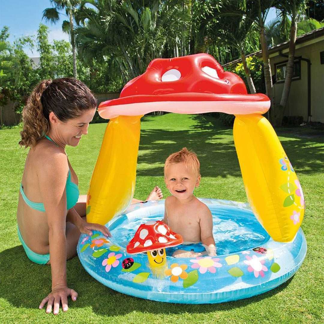 Intex Inflatable Mushroom Water Play Center Kiddie Baby Pool Ages 1-3 (Used) - VMInnovations