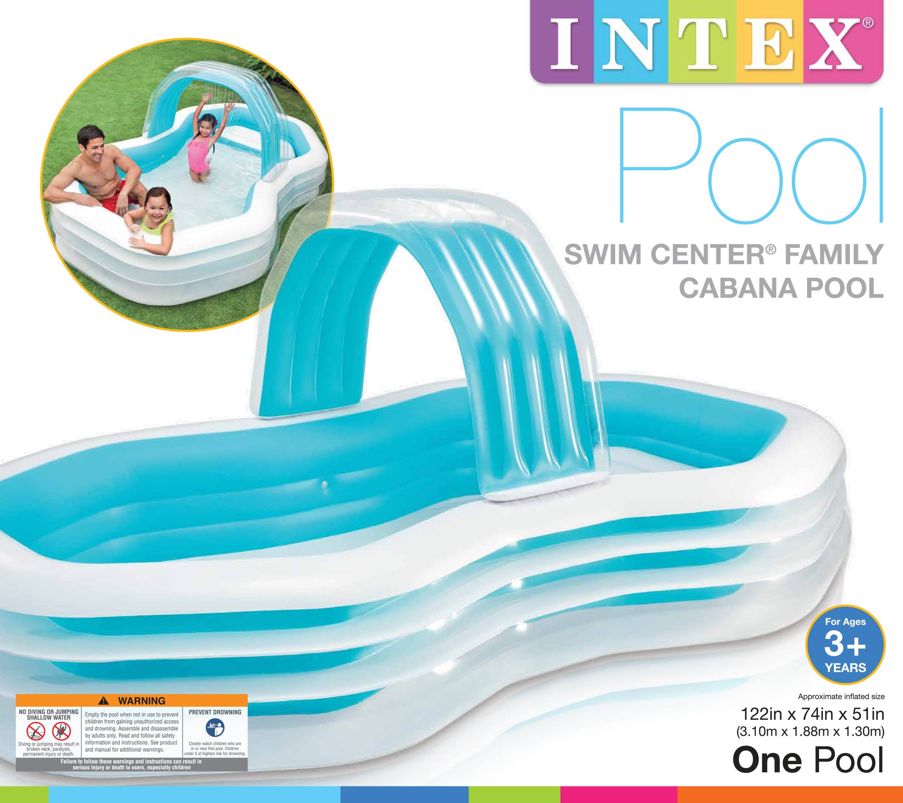 Intex Swim Center Family Cabana Water Play Center Kids Pool | 57138EP (Open Box)