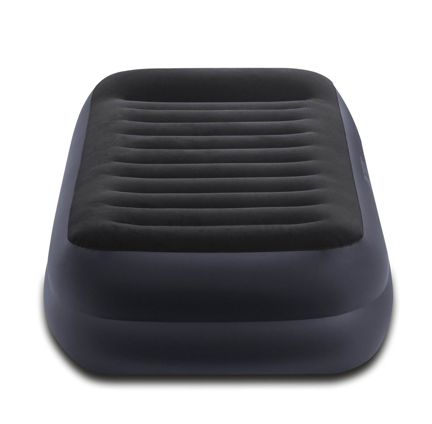 Intex Twin Pillow Rest Fiber-Tech Airbed Air Mattress Bed w/ Pump (Open Box)