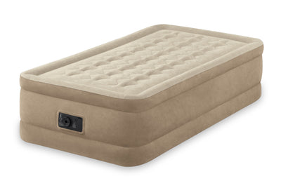 Intex Twin Ultra Plush Raised Air Mattress w/ Built-In Pump (Open Box)
