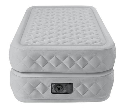 INTEX Twin Supreme Air Flow Bed Raised Airbed Mattress & Built-In Pump(Open Box)