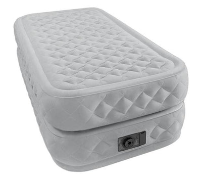 INTEX Twin Supreme Air Flow Bed Raised Airbed Mattress & Built-In Pump(Open Box)