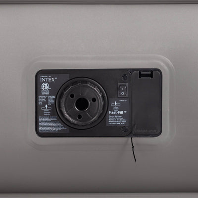 Intex Queen Raised Air Bed Foam Top Mattress with Build in Air Pump (Used)