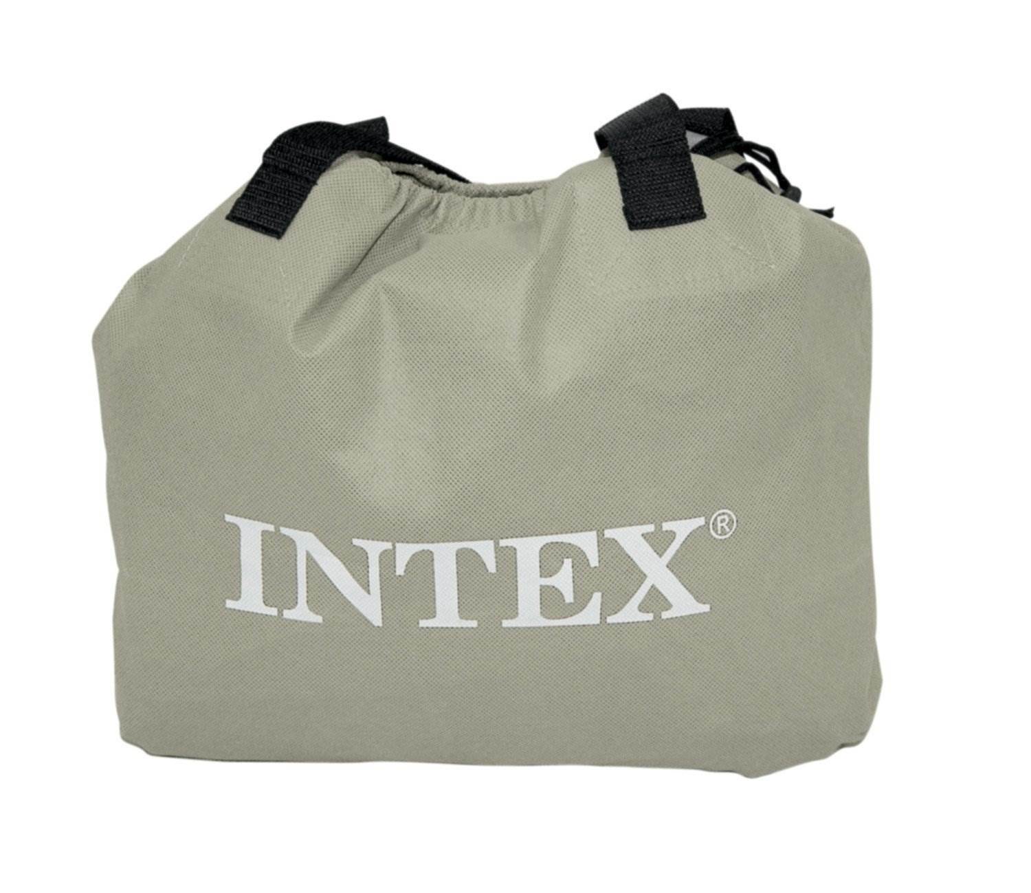 Intex Queen Raised Air Bed Foam Top Mattress with Build in Air Pump (Used)