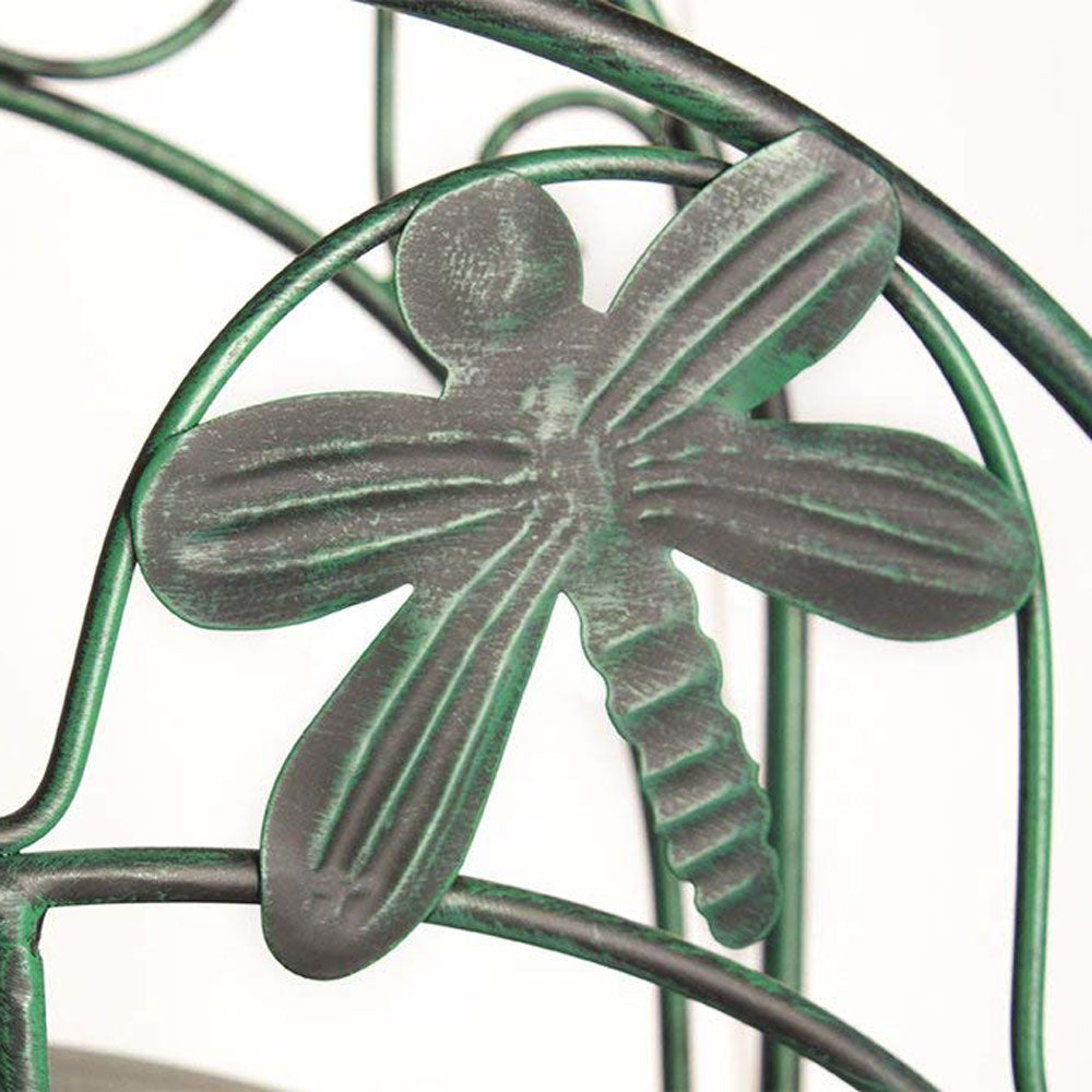 Liberty Garden 5-Prong Gauge Steel Dragonfly Water Hose Stand Brass Bib (Used)