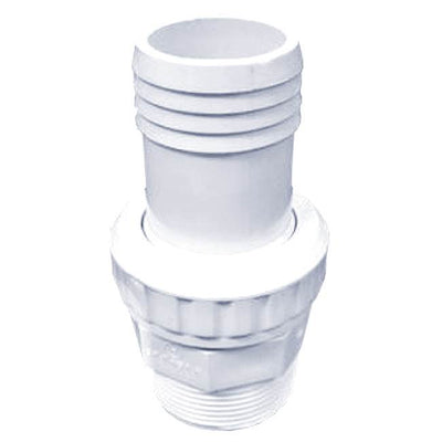Hayward 1.5 Inch MIP x 1.5 Hose ABS Plastic Barbed Hose Fitting White (Open Box)