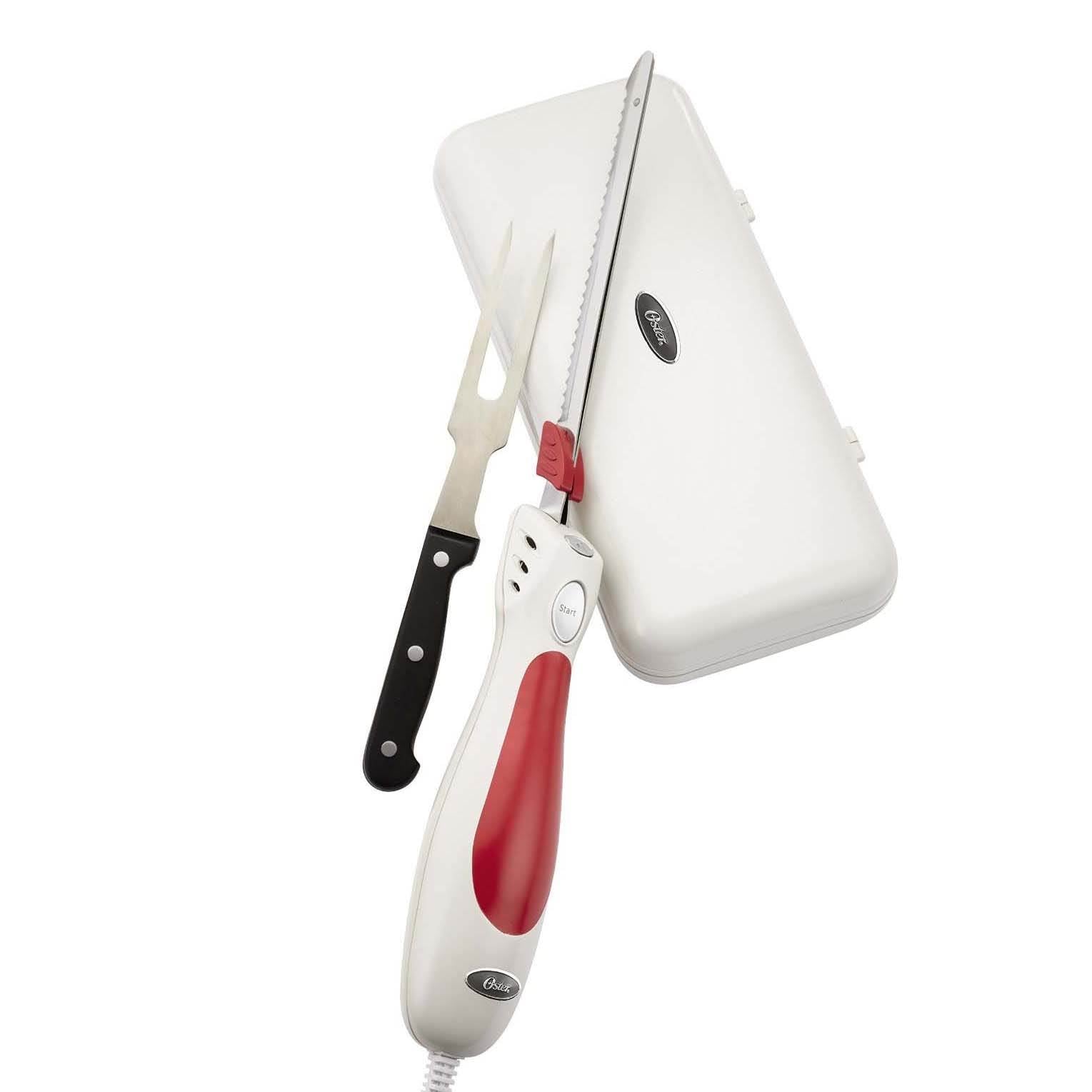 Oster Accentuate Electric Knife and Case with Storage Case and Fork- Open Box