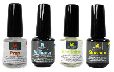 Red Carpet Manicure UV/LED Gel Nail Polish 4-Pack - Sanitizer/Top/Base/Nourish