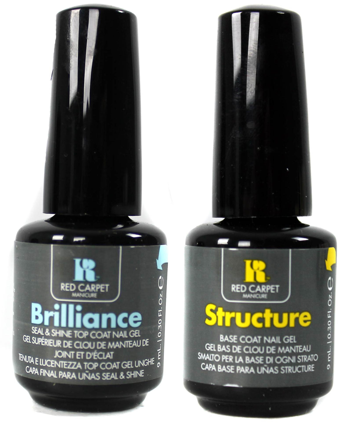 Red Carpet Manicure UV LED Soak Off Gel Nail Polish Top Base and Prep 3-Pack 9mL
