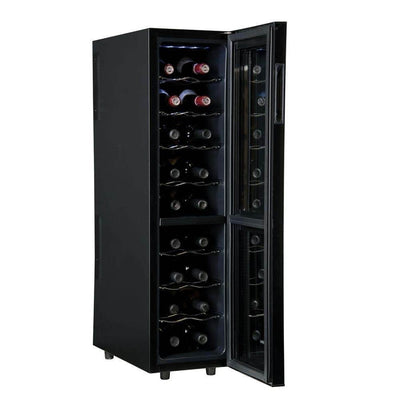 Haier 18-Bottle Dual Zone Curved Glass Door Wine Cellar Fridge (Open Box)