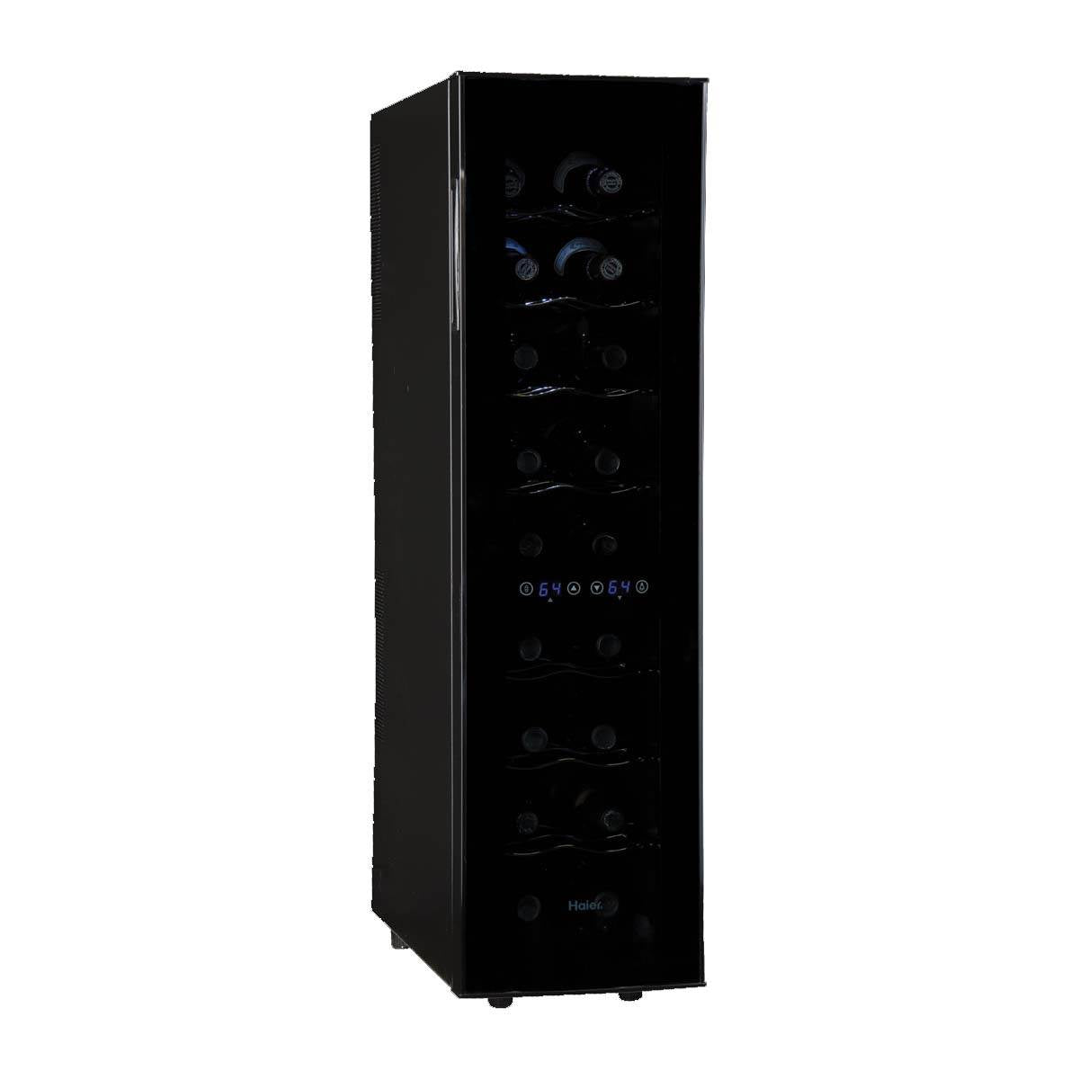 Haier 18-Bottle Dual Zone Curved Glass Door Wine Cellar Fridge (Open Box)
