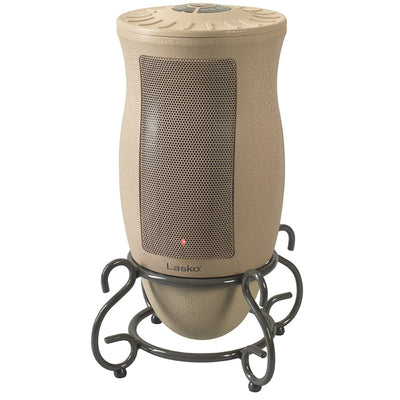 Lasko 6435 Designer Series Decorative Base Oscillating Ceramic Space Heater, Tan - VMInnovations