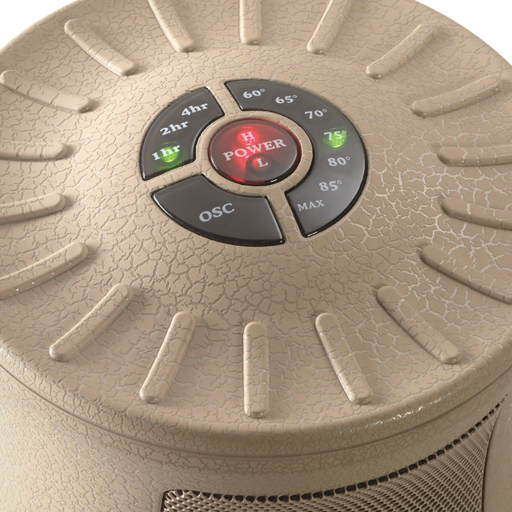 Lasko 6435 Designer Series Decorative Base Oscillating Ceramic Space Heater, Tan - VMInnovations