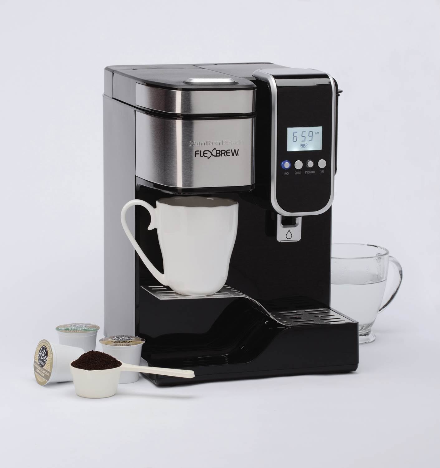 Hamilton Beach Single-Serve Coffee Maker, Programmable FlexBrew (Open Box)