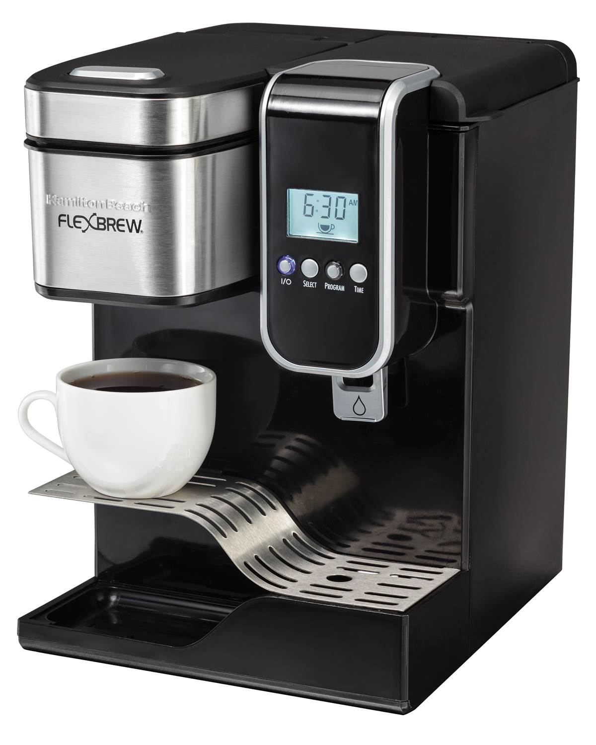 Hamilton Beach Single-Serve Coffee Maker, Programmable FlexBrew (Open Box)