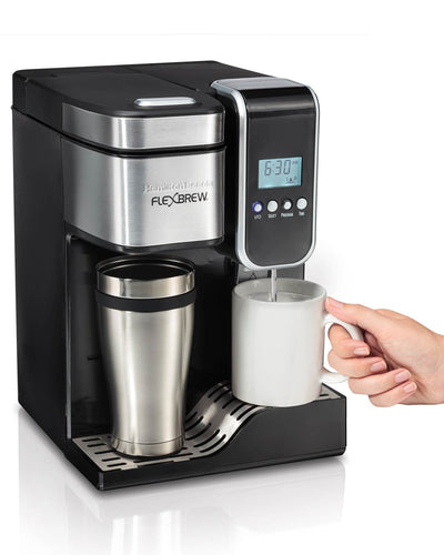 Hamilton Beach Single-Serve Coffee Maker, Programmable FlexBrew (Open Box)