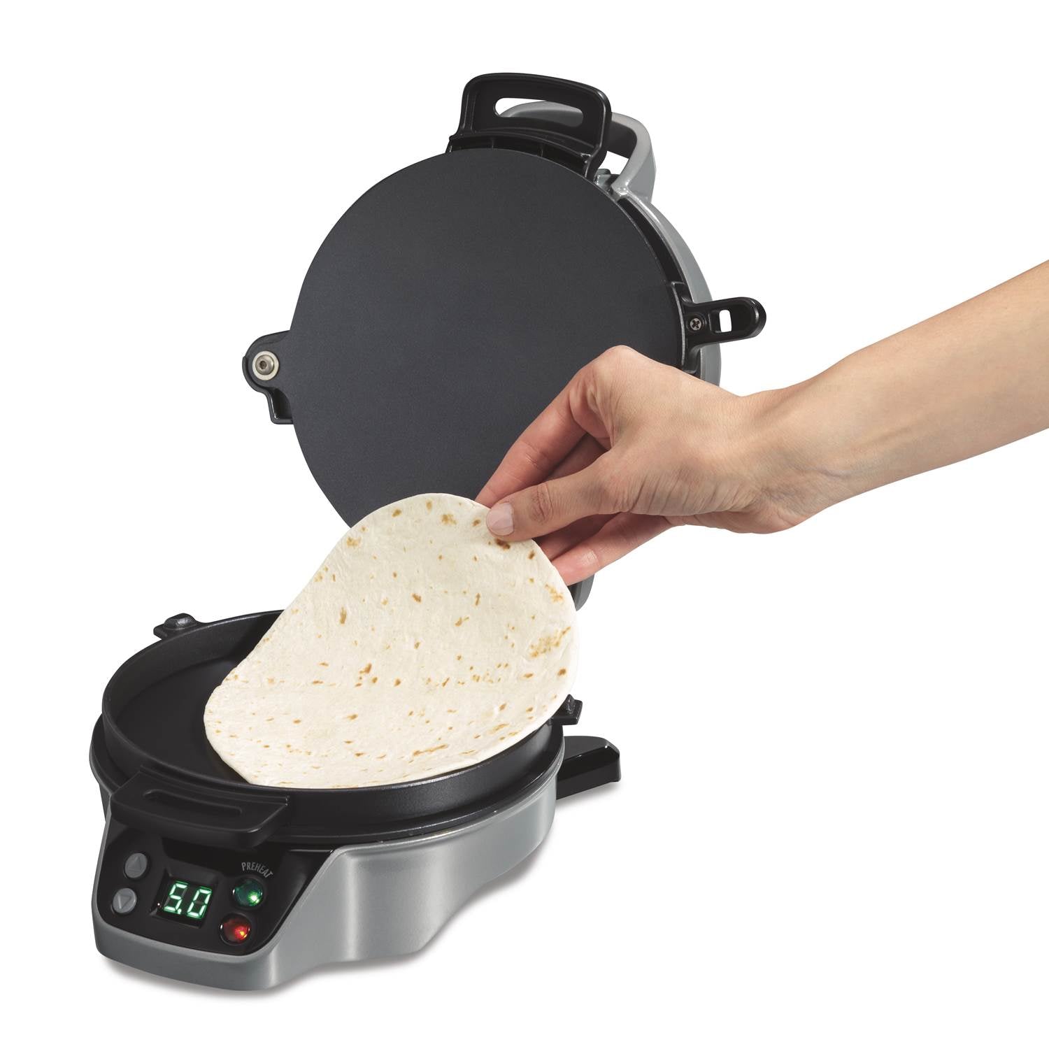 Hamilton Beach Countertop Breakfast Burrito Sandwich Maker, Silver (Open Box)