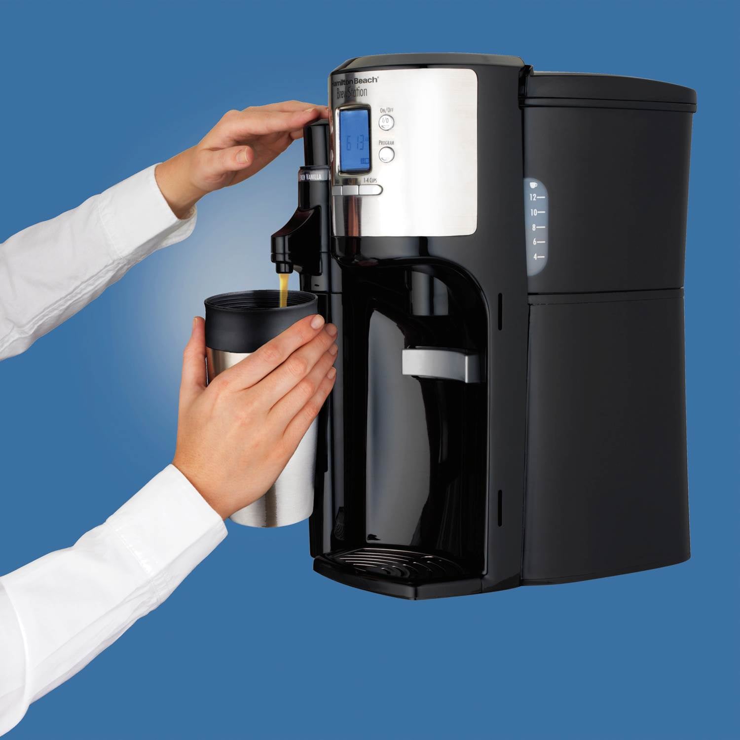 Hamilton Beach BrewStation with Flavor Dispenser Coffee Maker, Black (Used)