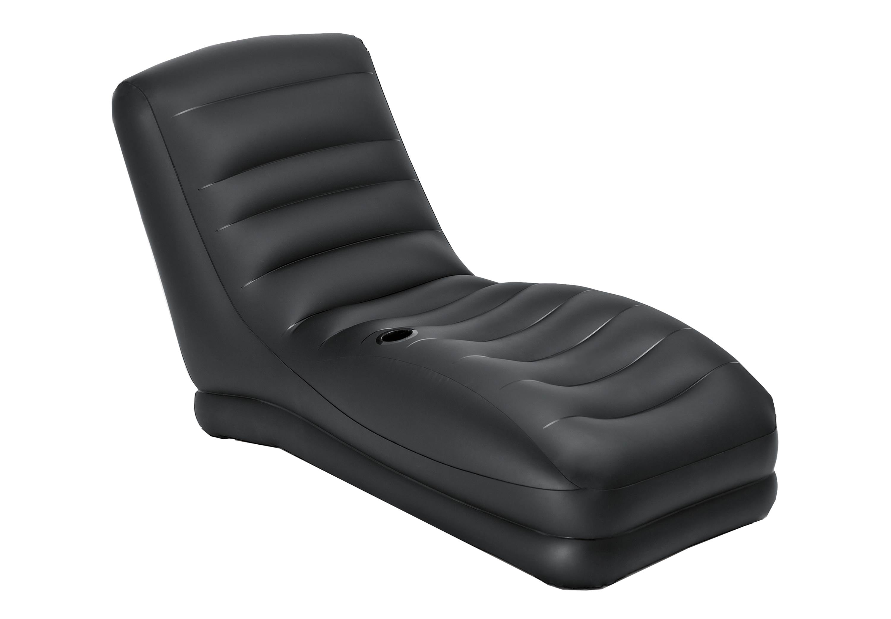 Intex Inflatable Mega Air Lounge Living Door Room Lounger, Black (Open Box)