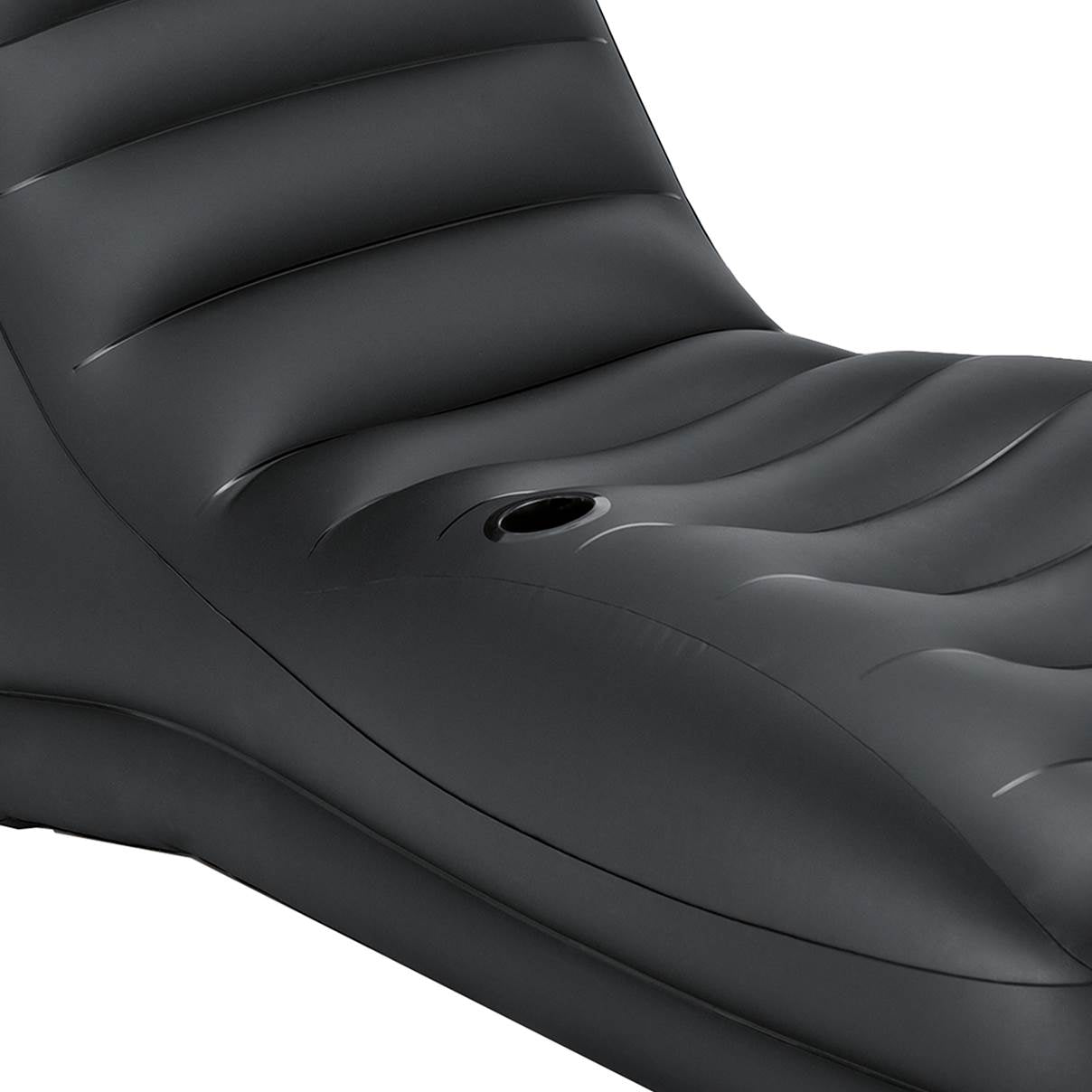 Intex Inflatable Mega Air Lounge Living Door Room Lounger, Black (Open Box)