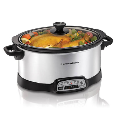 Hamilton Beach Countertop 7 Qt Programmable Slow Cooker & 150 Recipe Cookbook
