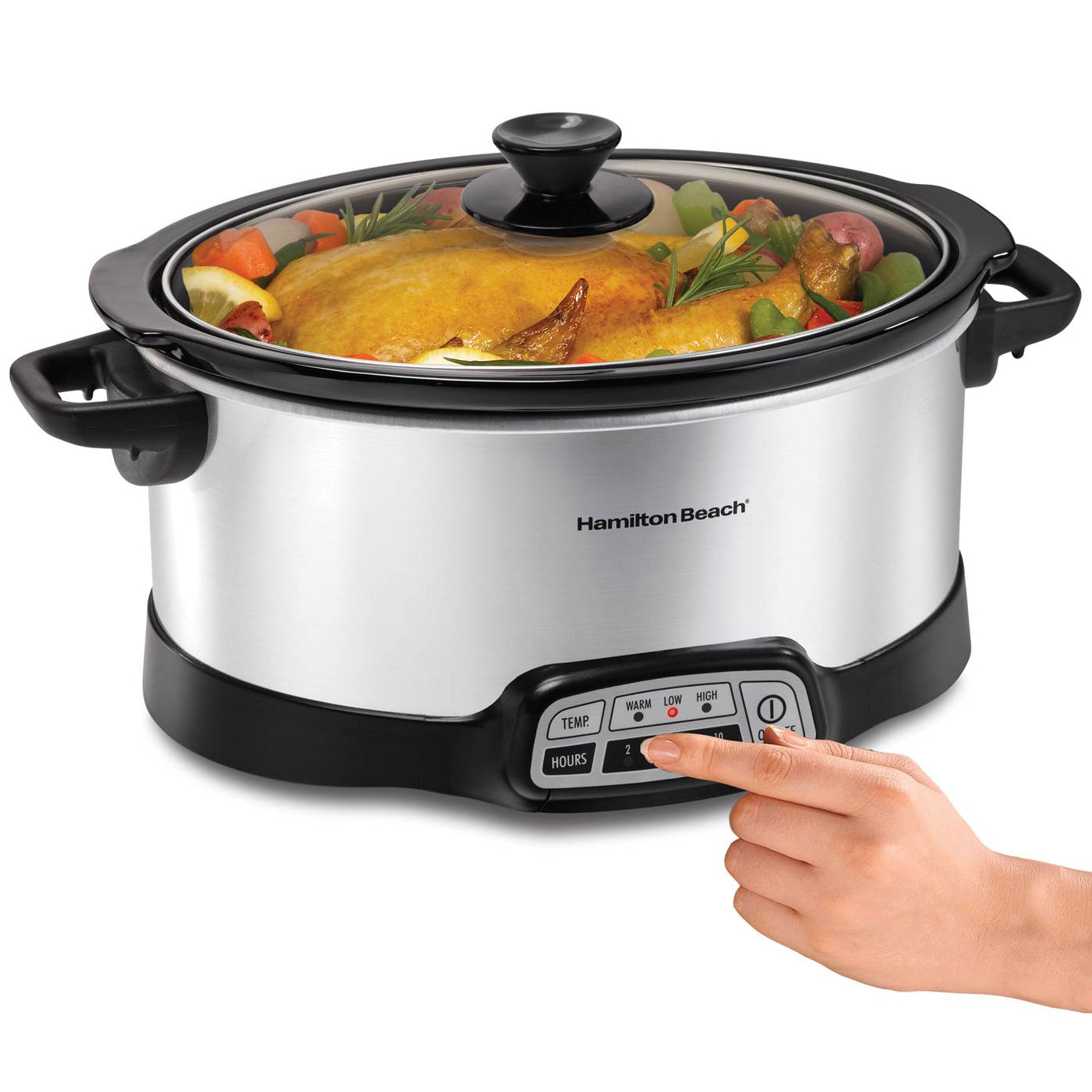 Hamilton Beach Countertop 7 Qt Programmable Slow Cooker & 150 Recipe Cookbook