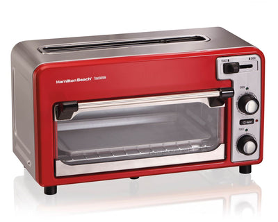Hamilton Beach Toastation Toaster Oven w/Wide 2 Slice Toaster Red (Open Box)