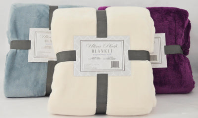 New Ultra Plush 108"x90" King Super Soft Velvet Feel Blanket, Supremely Soft